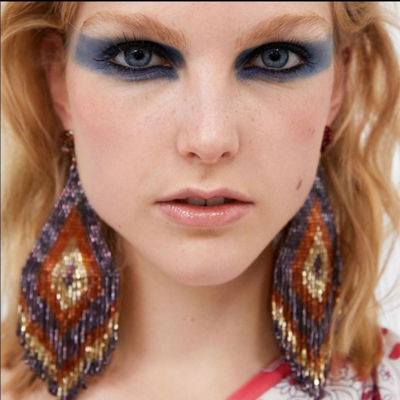 Stunning Boho Beaded Dangle Earrings - Picture 5 of 5